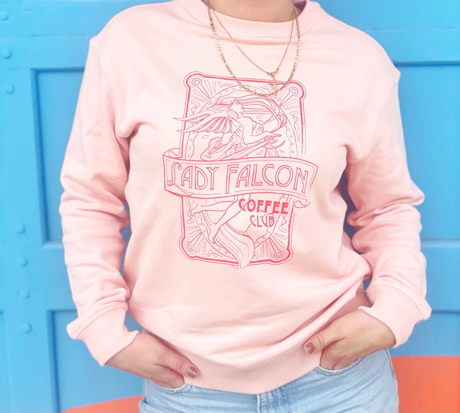 Lady Falcon Pink Crew Neck Sweatshirt